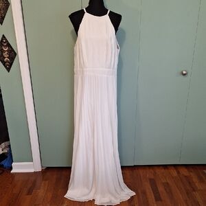 Ieena For Mac Duggal Long White Layered Dress Size 12
